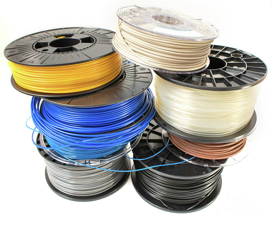 Spools Of Plastic Filaments For 3d Printing Photograph by Wladimir Bulgar/science Photo Library