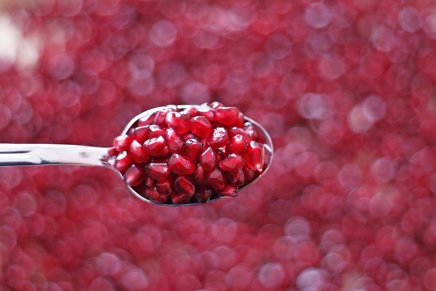 Spoon Of Pomegranate Photograph by Gulale