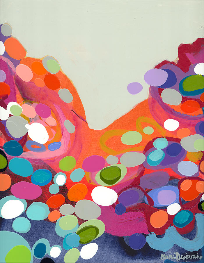 Abstract Painting - Spoonful of Joy by Claire Desjardins