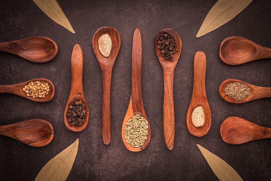 Still Life Photograph - Spoons & Spices by Sumit Dhuper