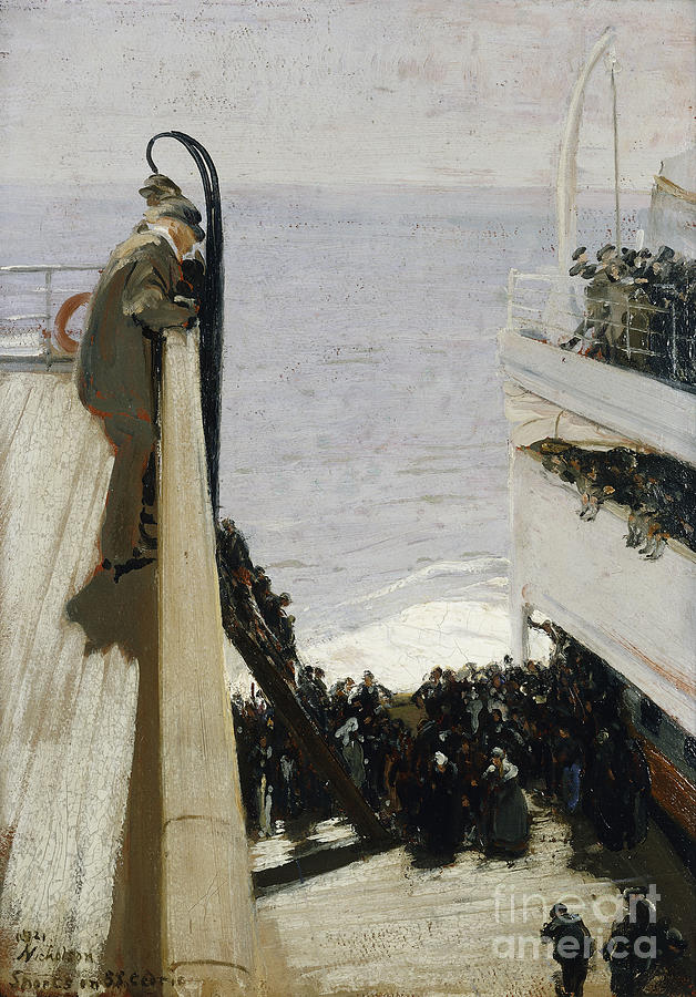 Sport On The S.s. Cedric, 1921 Painting by William Nicholson