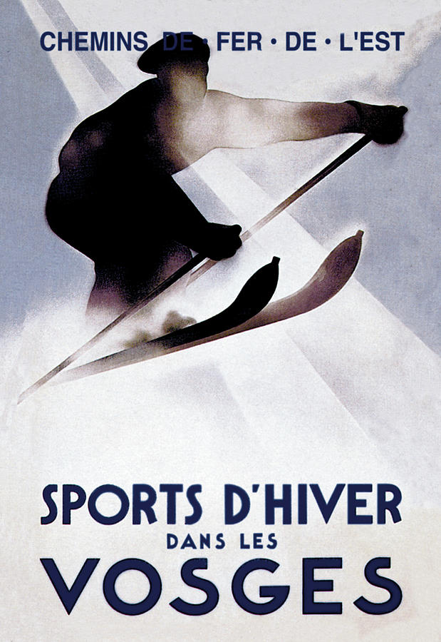 Sports dHiver dans les Vosges Painting by Theodoro