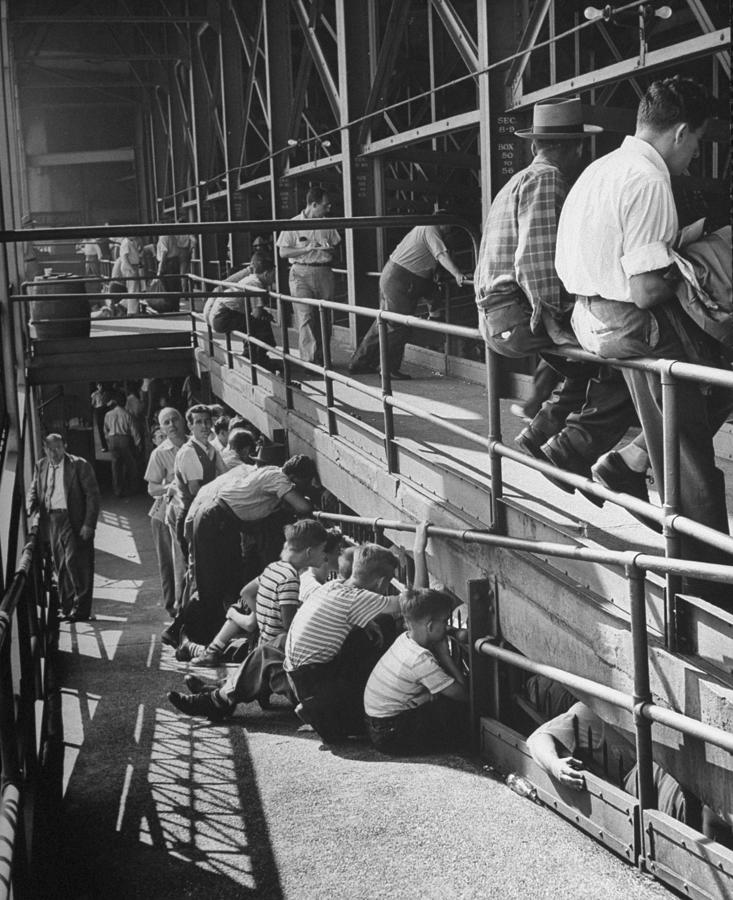 Sports Fans Attending Baseball Game At E Photograph by Ed Clark Sports Fans Attending Baseball Game At E Photograph by Ed Clark