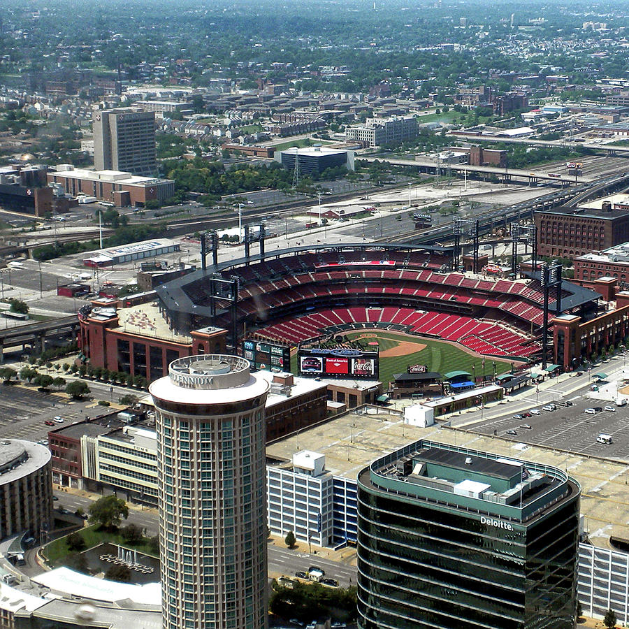 Sports St Louis Busch Stadium A View From The Arch 02 SQ Format ...