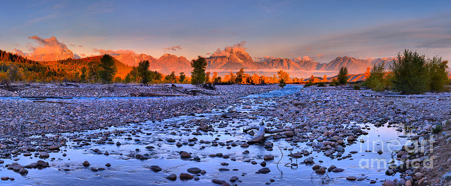 Spread Creek Sunrise Panorama Photograph by Adam Jewell
