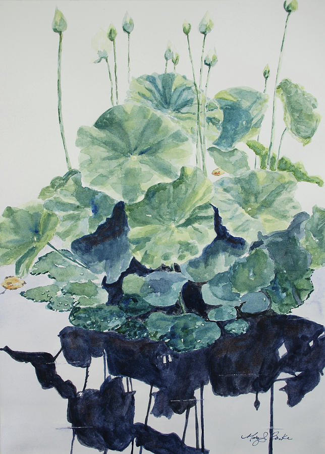 Lily Painting - Spring Awakening by Mary Benke