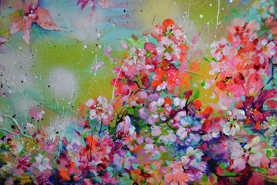 Spring Blooming Art Print Soos Roxana Gabriela Painting