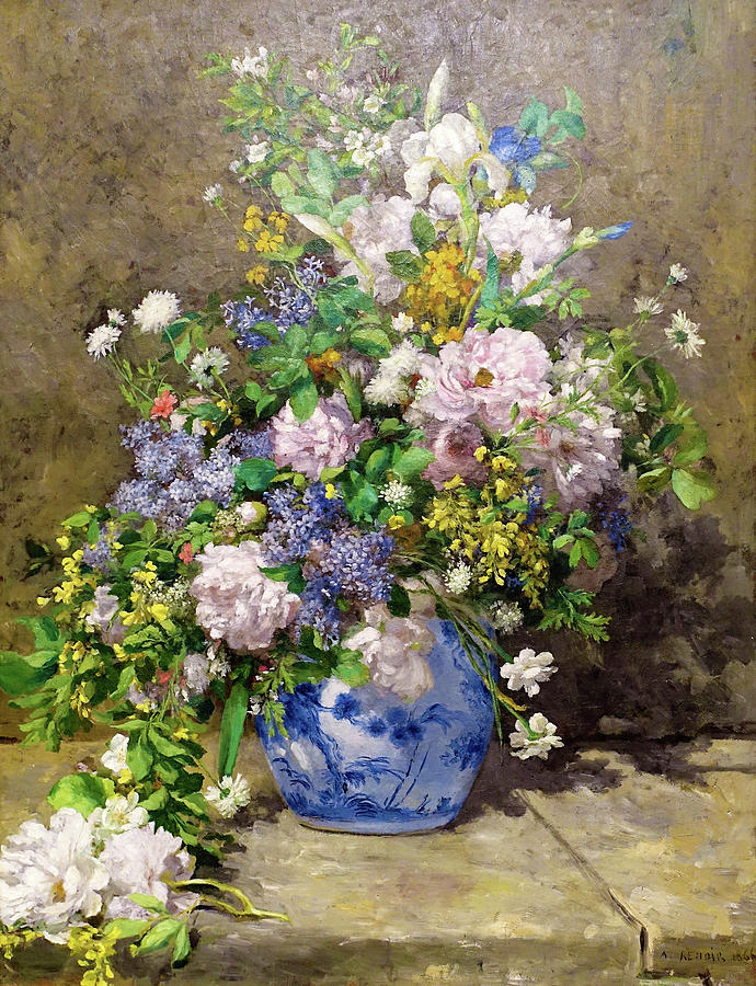 Spring Bouquet - Digital Remastered Edition Painting by Pierre-Auguste ...