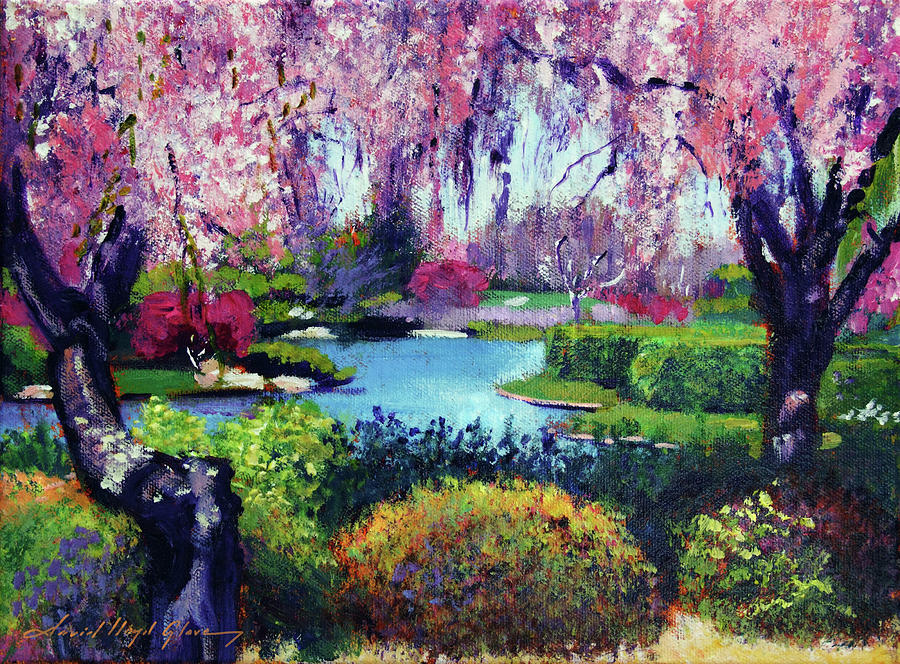 Spring Day In The Park - Plein Air Painting by David Lloyd Glover