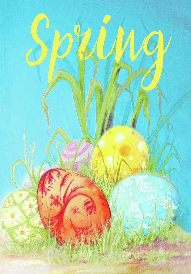 Spring Mixed Media - Spring Egg Hunt by Diannart
