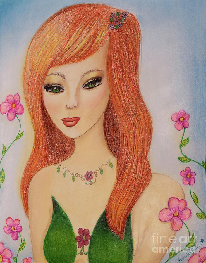 Spring Fairy Drawing by Dorothy Lee