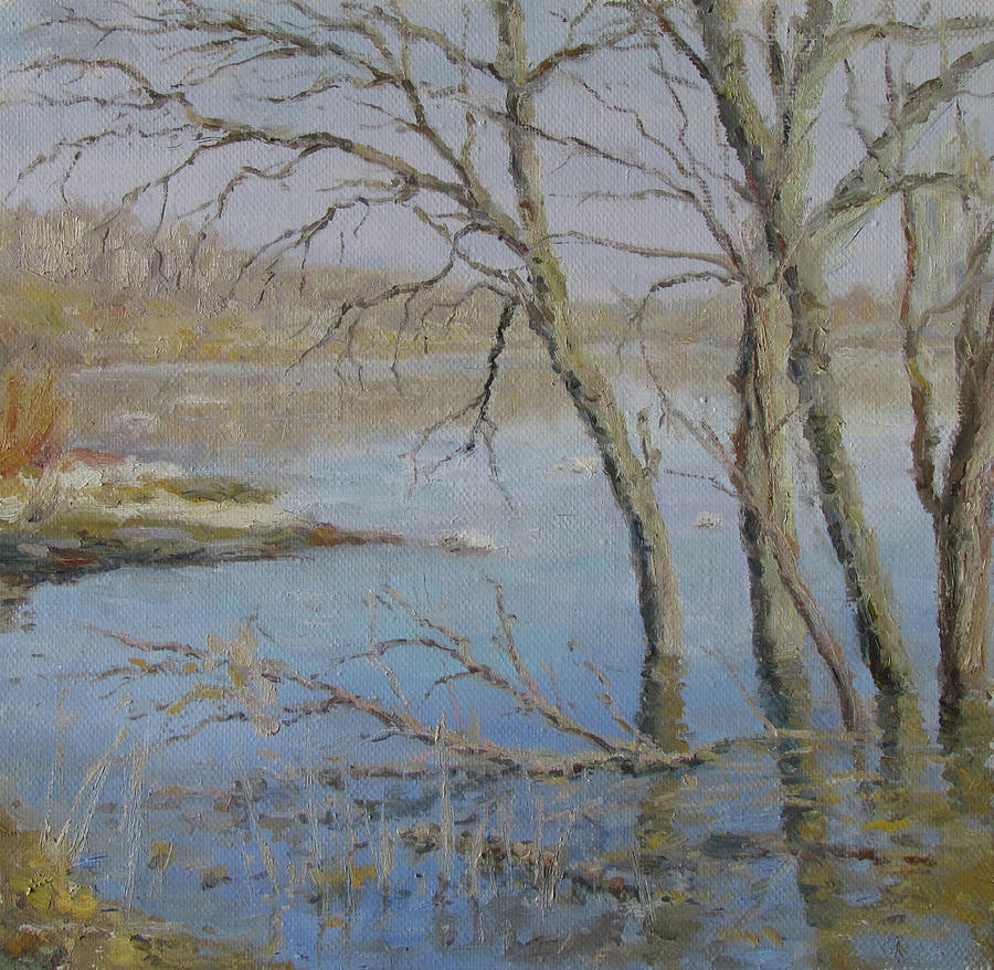 Spring. Flood Painting by Nikolay Dmitriev