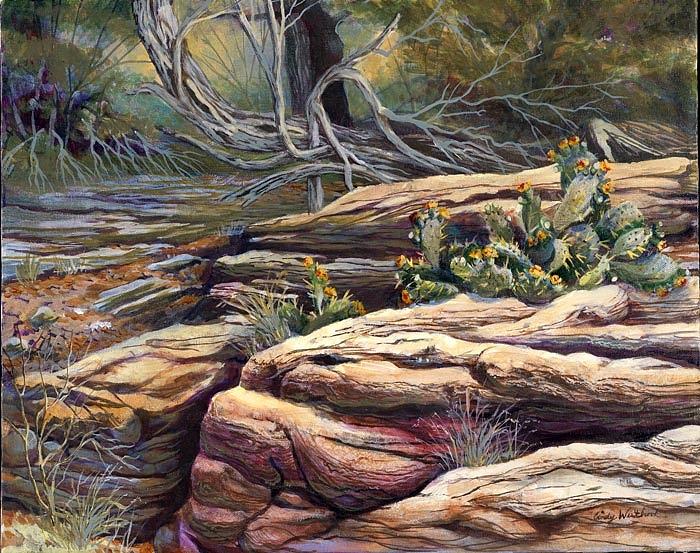 Spring Floods in Texas Painting by Cynthia Westbrook