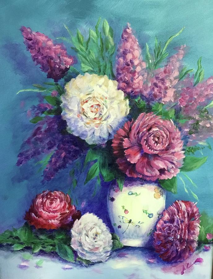 Spring Floral Painting by Jan Chesler
