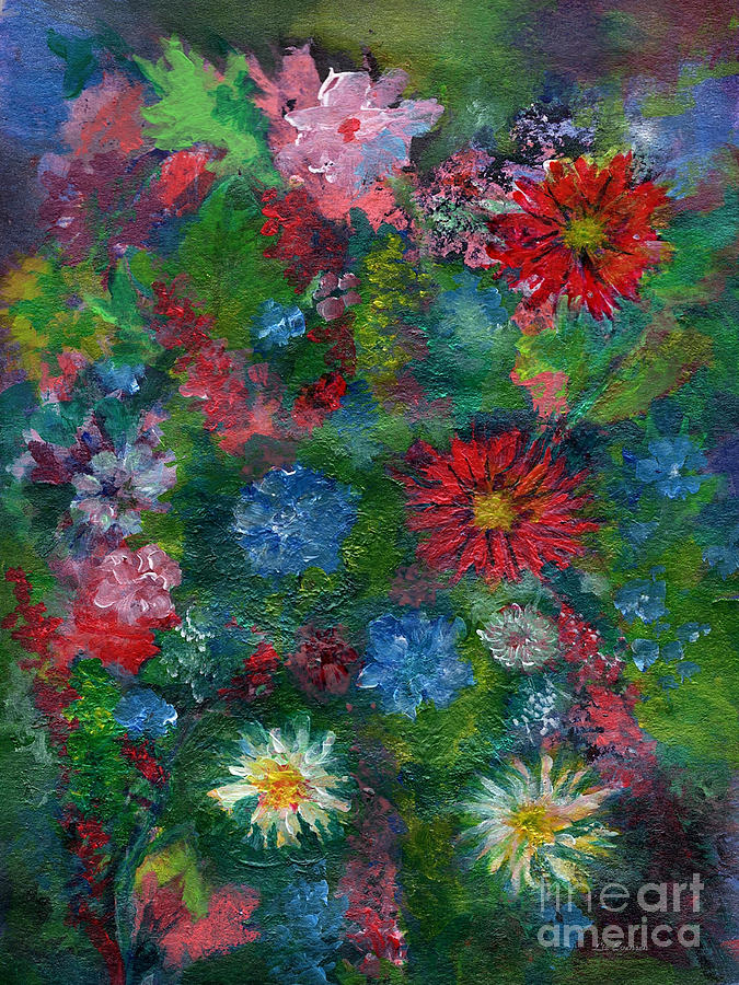 Spring Floral Melody Painting by Liz Evensen
