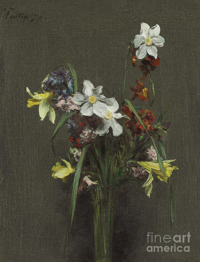 Spring Flowers; Fleurs De Printemps, 1873 Painting by Henri Fantin-Latour