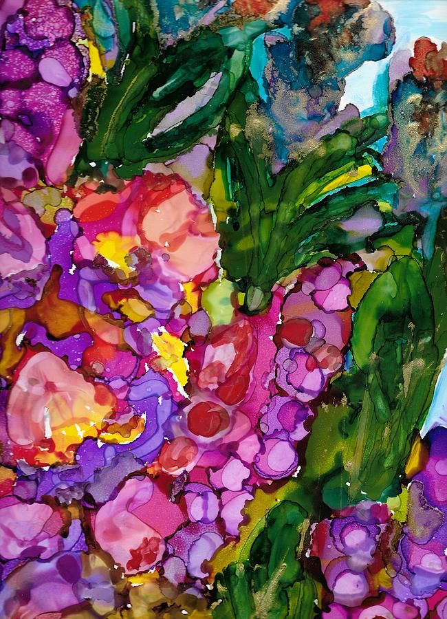 Spring Flowers Painting by Jan Pellizzer