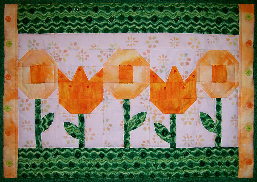 Spring Flowers Tapestry - Textile by Pam Geisel