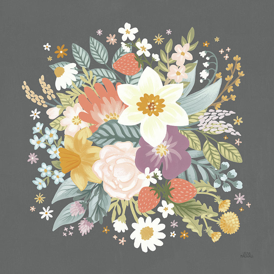 Flower Mixed Media - Spring Garden Vii by Laura Marshall