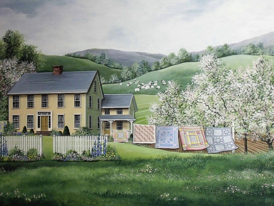 House Painting - Spring House by Debbi Wetzel