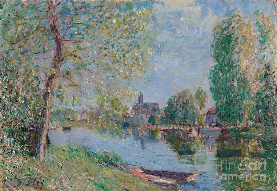 Spring In Moret-sur-loing; Le Printemps A Moret Sur Loing, 1891 Painting by Alfred Sisley