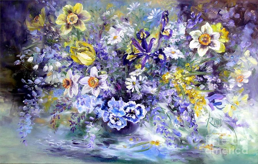 Spring in the Artists Garden Painting by Ryn Shell