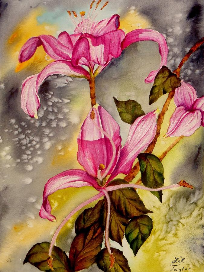 Lily Painting - Spring Lilies by Lil Taylor