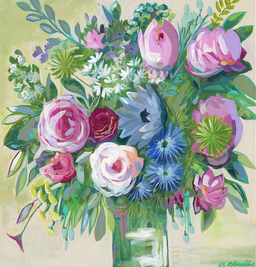 Spring Lustre Painting by Fab Funky
