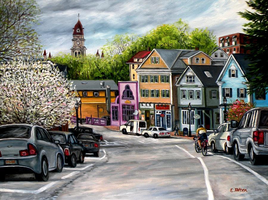 Spring, Main St, Gloucester Painting by Eileen Patten Oliver