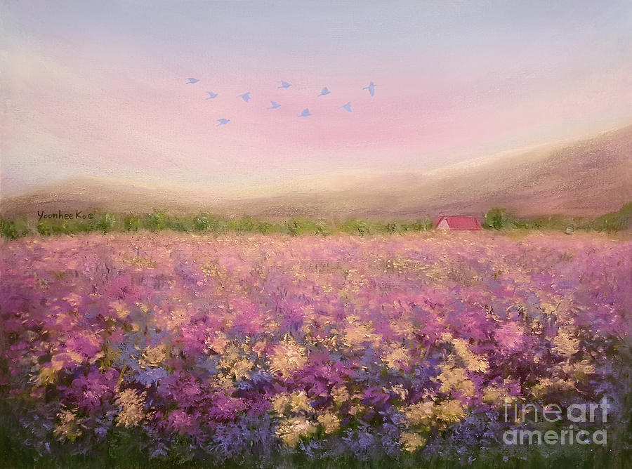 Spring Meadow  Painting by Yoonhee Ko