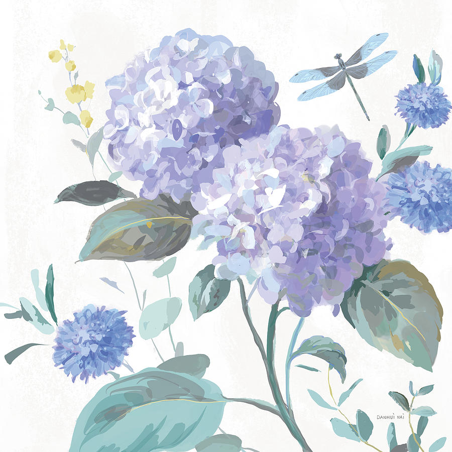 Flower Mixed Media - Spring Morning Blooms Iv by Danhui Nai