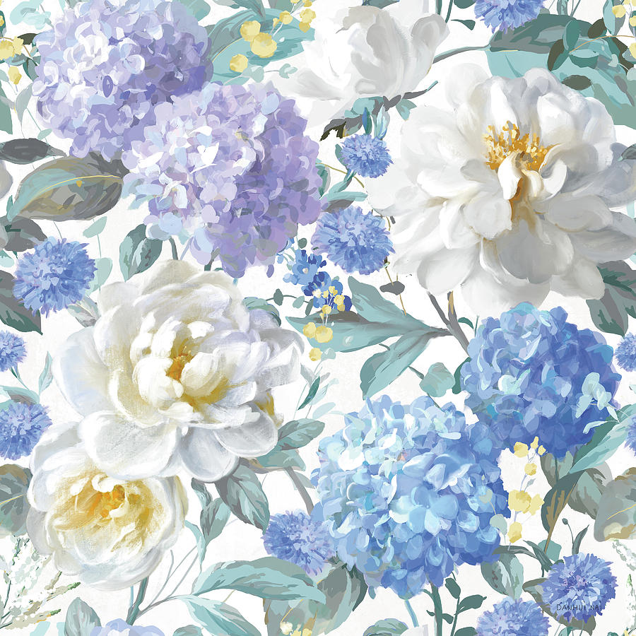 Flower Mixed Media - Spring Morning Blooms Pattern Ia by Danhui Nai