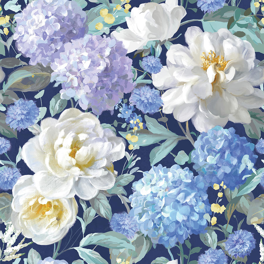 Flower Mixed Media - Spring Morning Blooms Pattern Ib by Danhui Nai