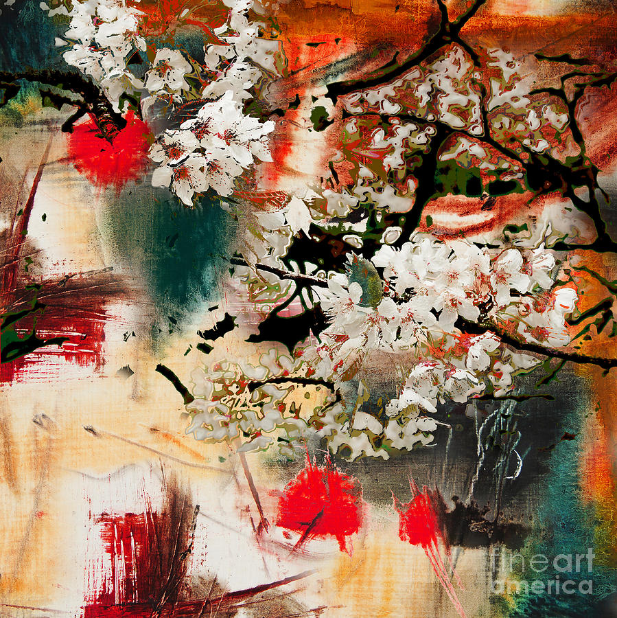 Color Digital Art - Spring Motif Abstract Background Oil by Kvocek