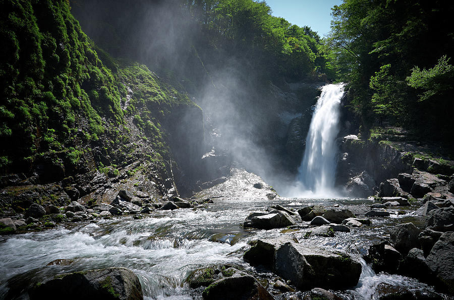 Spring Of Akiu-waterfall Photograph by Hirominnovation-photograph