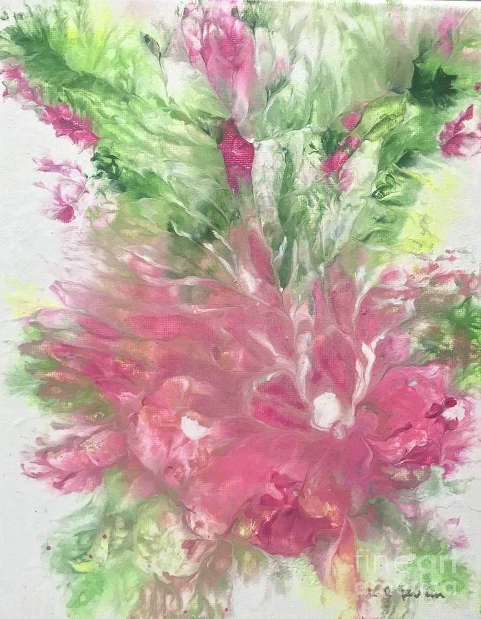 Spring Pink Painting by Linda Gustafson-Newlin