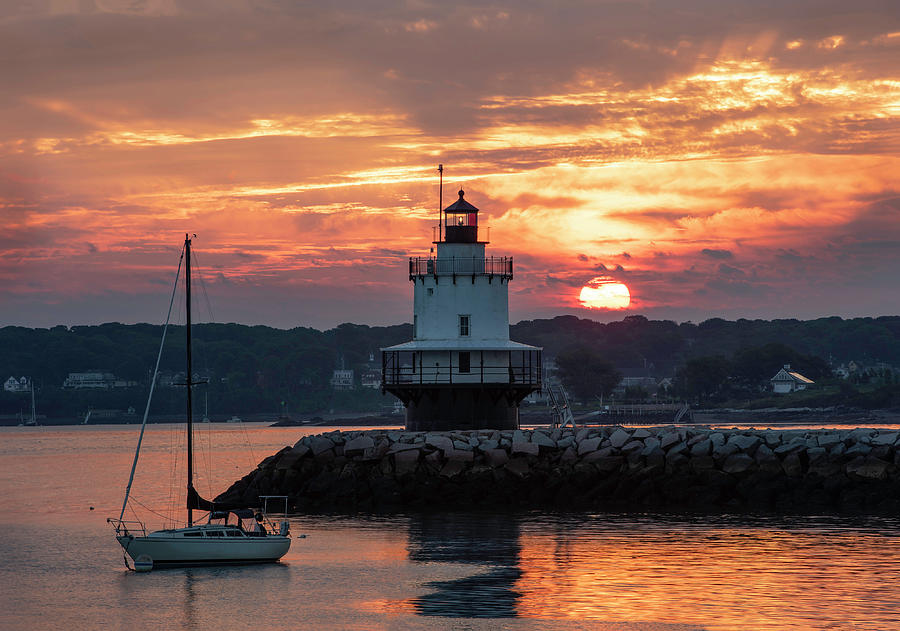 Lighthouse Photograph - Spring Point Sunrise by Jack Milton