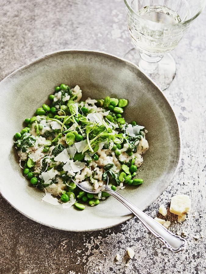 Spring Risotto With Peas Photograph by Thorsten Kleine Holthaus