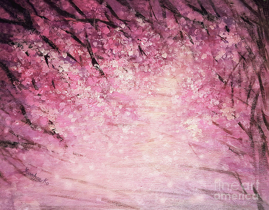 Spring Snow - Pink Painting by Yoonhee Ko