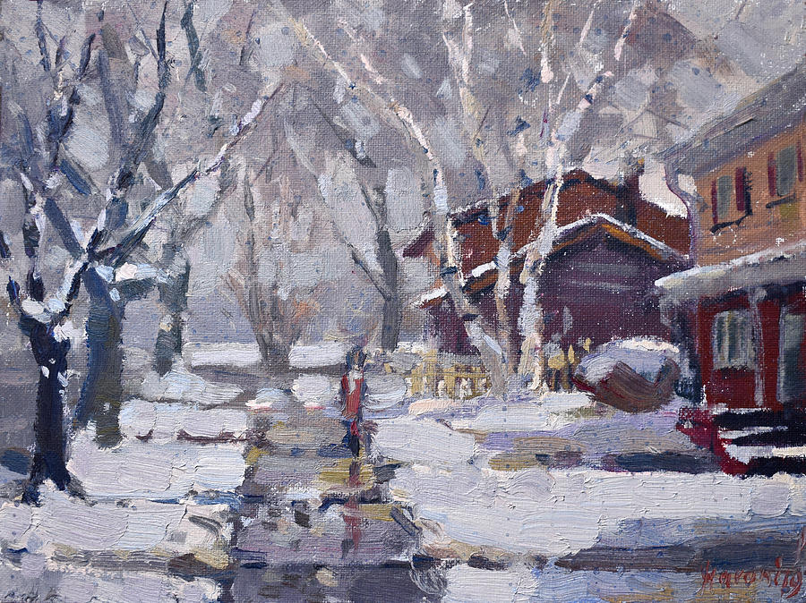 Spring  Snow  Painting  by Ylli Haruni