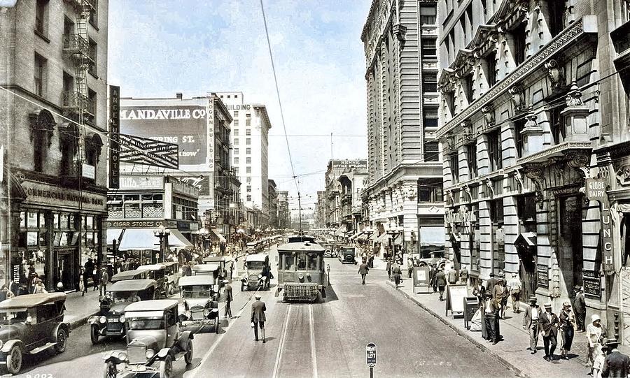 Spring Street Looking North Sixth Los Angeles 1915 Photo Unframed Wall Art Print Poster Home Decor Premium 