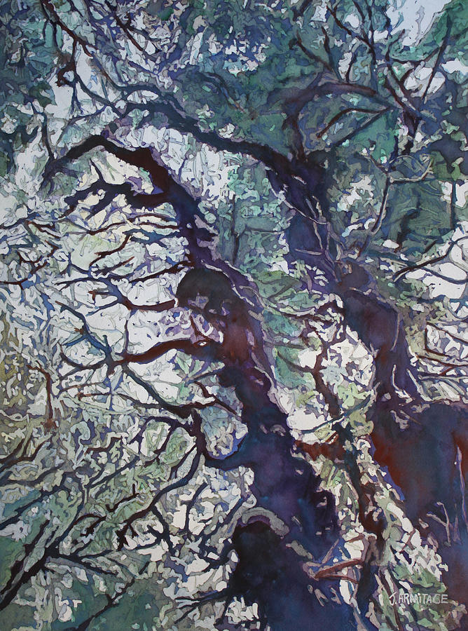 Spring Tangle Painting by Jenny Armitage
