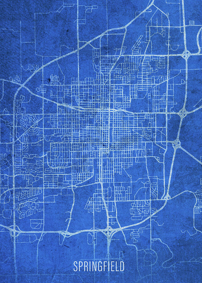 Download Springfield City Street Map Blueprint Mixed Media By Design Turnpike