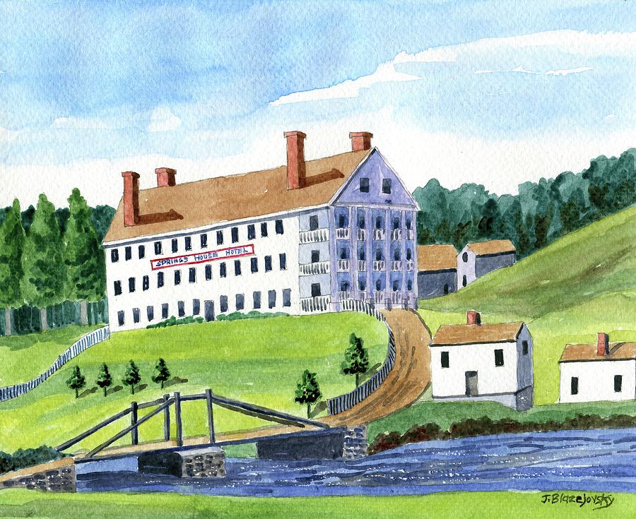 Springs house hotel 1836 Painting by Jeff Blazejovsky