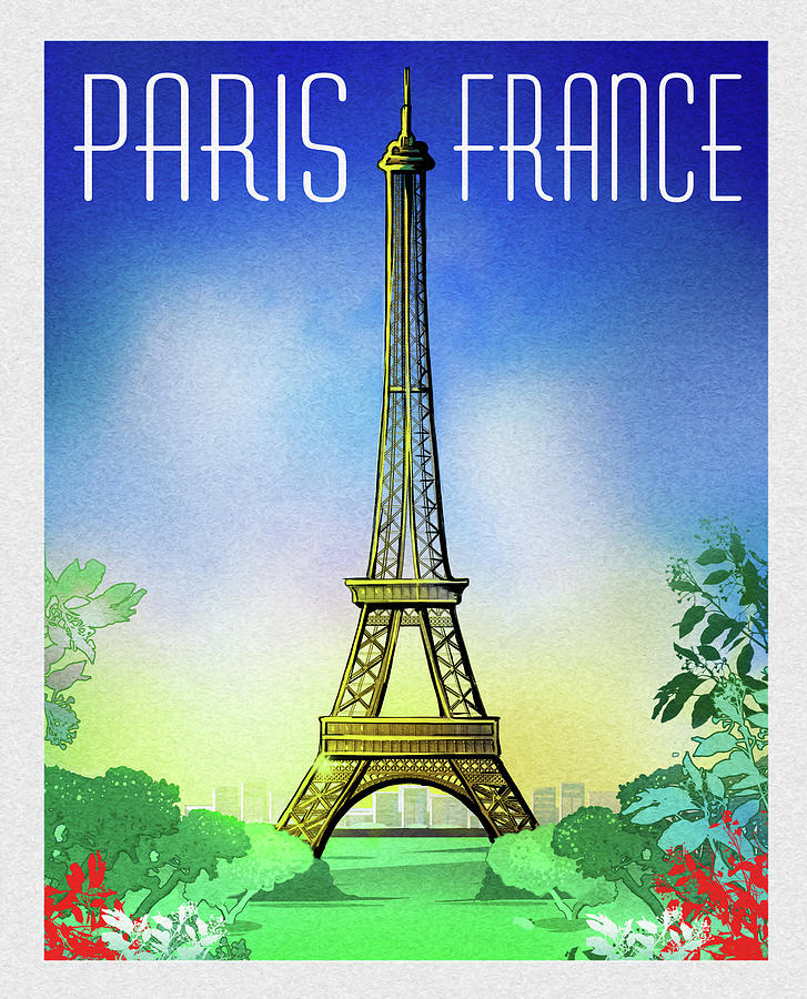 Eiffel Tower Mixed Media - Springtime In Paris by Old Red Truck