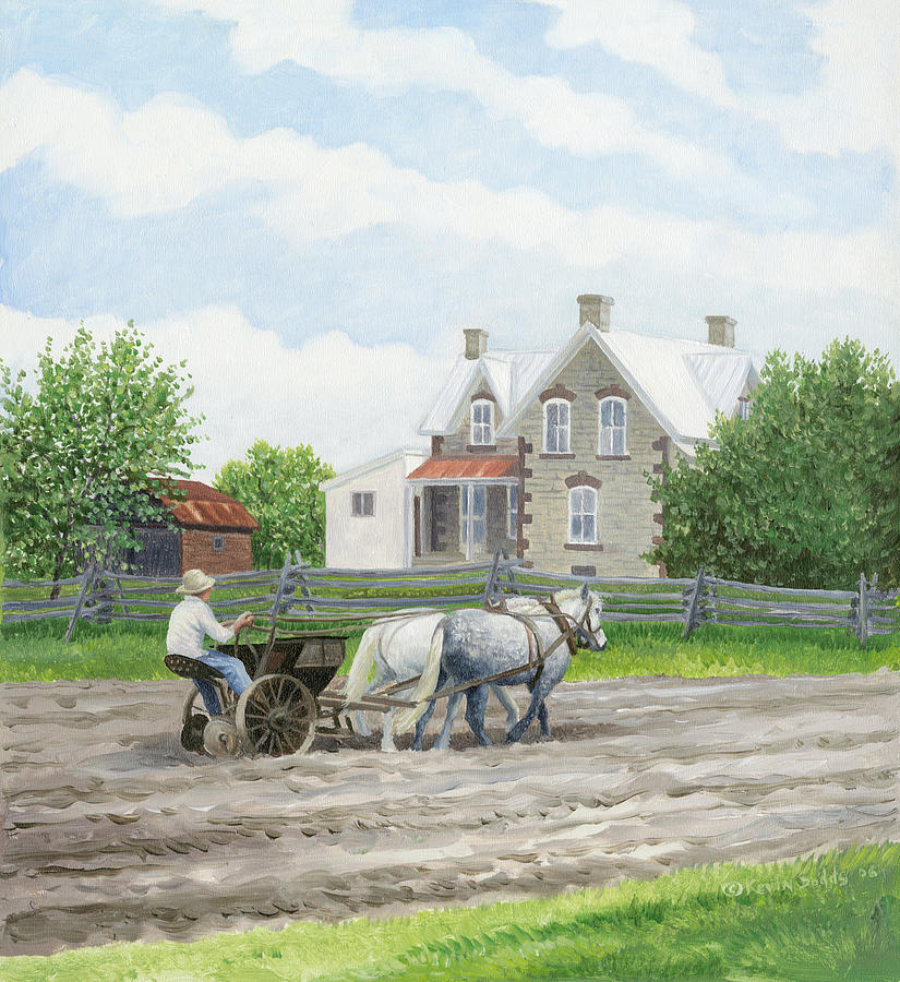 Springtime On The Farm Painting by Kevin Dodds