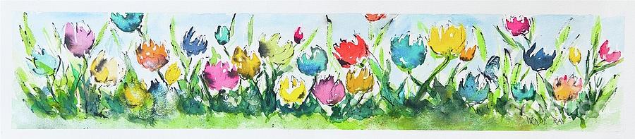 Springtime Tulips Painting by Wendy Ray