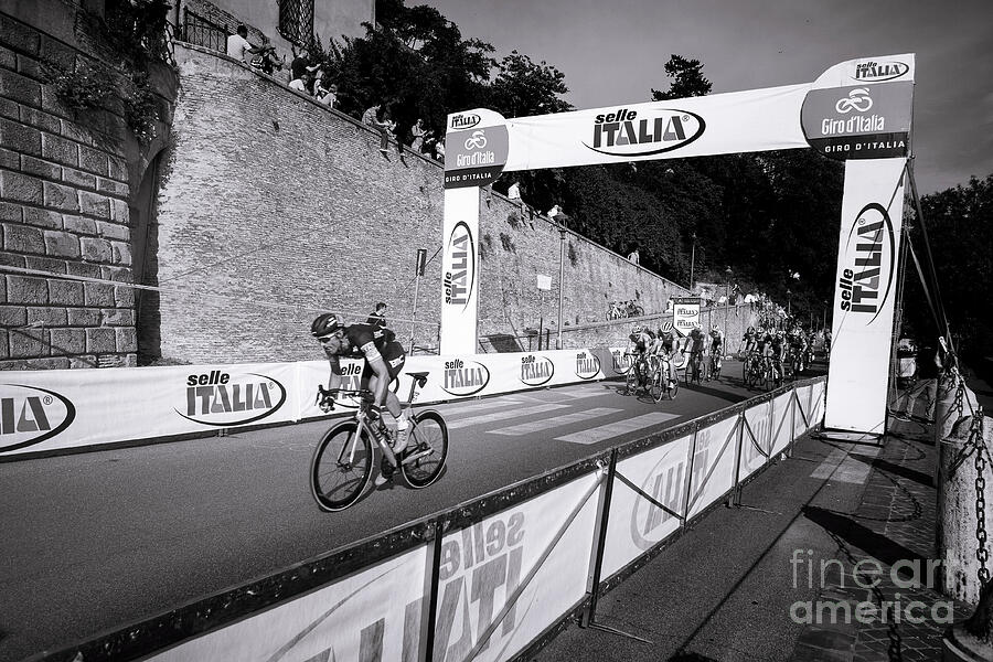 Sprinter - A cyclist sprint through the city of Rome Photograph by Stefano Senise