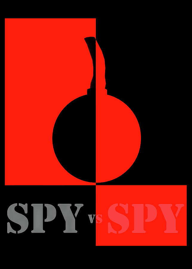 Abstract Digital Art - Spy vs Spy by Bob Orsillo