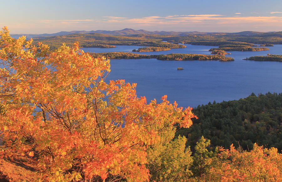 Squam Lake In Autumn From West Rattlesnake Photograph